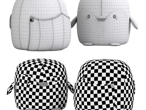 CUTE ANIMAL OTTOMANS 3D Model