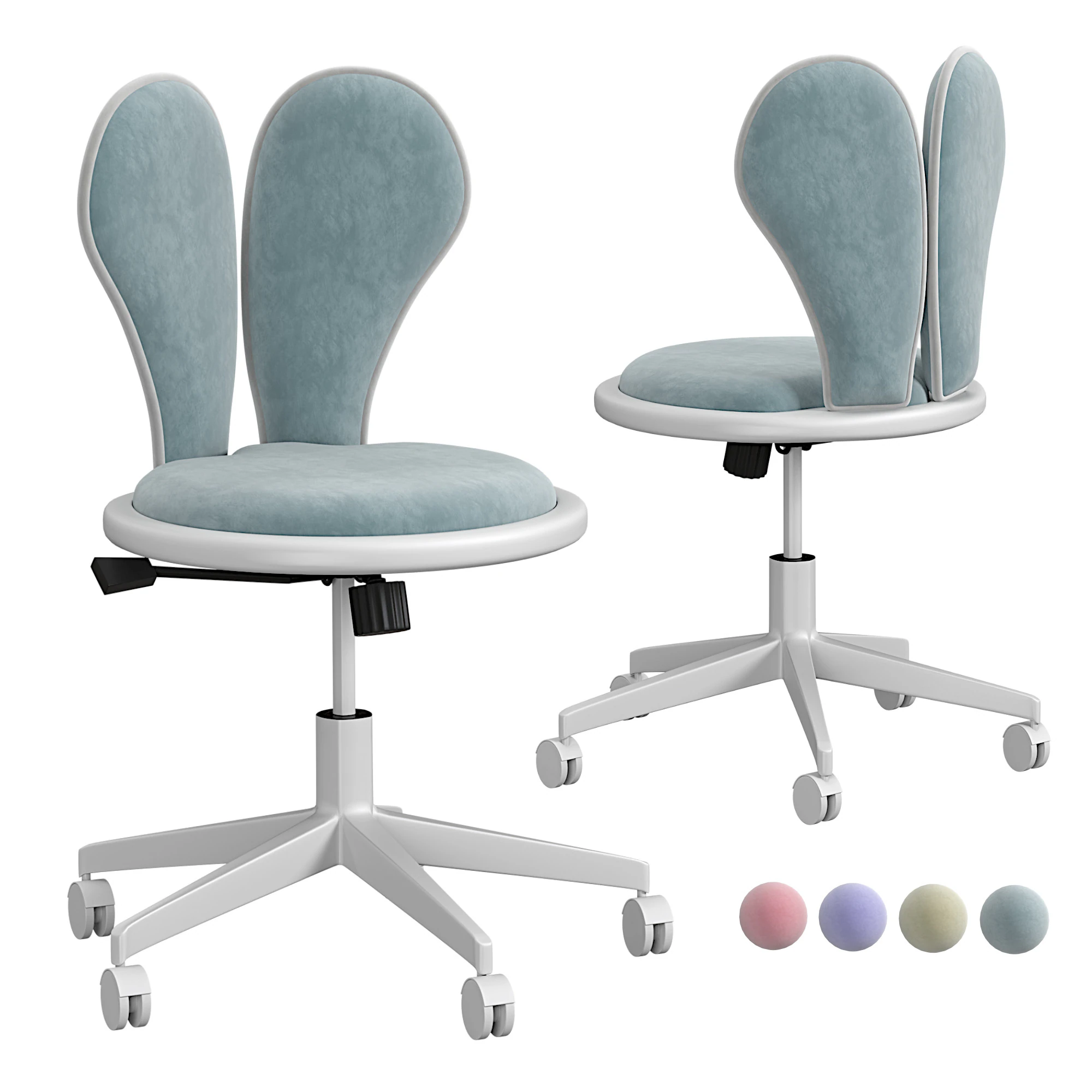 BUNNY DESK CHAIR 3D Model .c4d .max .obj .3ds .fbx .stl .blend 