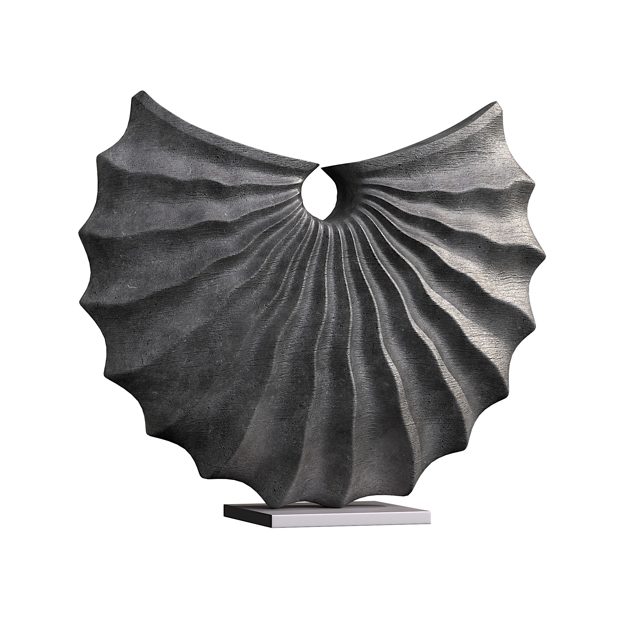Coquille noire Sculpture 3D Model .c4d .max .obj .3ds .fbx .stl .blend 