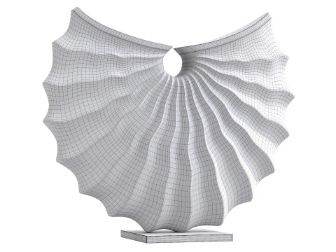 Coquille noire Sculpture 3D Model