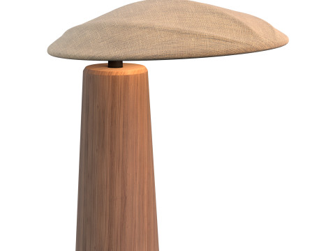 Wabi-sabi Table Lamp Simple Solid Wood Bedroom Bedside Desk Lamp Modelo 3D