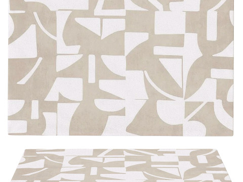 Set of modern rectangular carpets 3D Модель