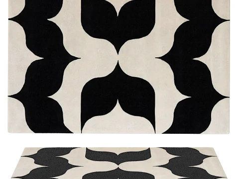 Set of modern rectangular carpets 3D Model