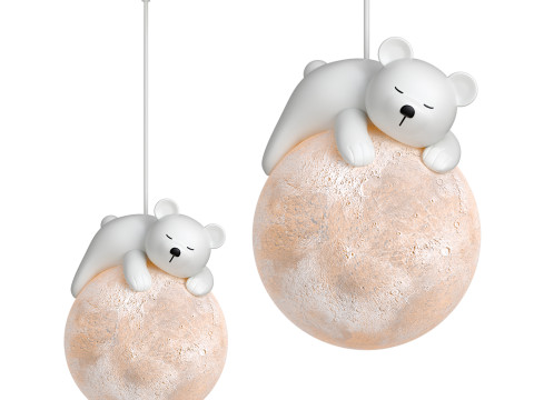 LED pendant lights in the shape of a bear 3D-Modell