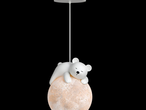 LED pendant lights in the shape of a bear Model 3D