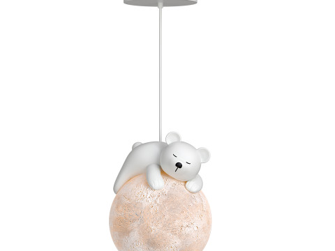 LED pendant lights in the shape of a bear Model 3D