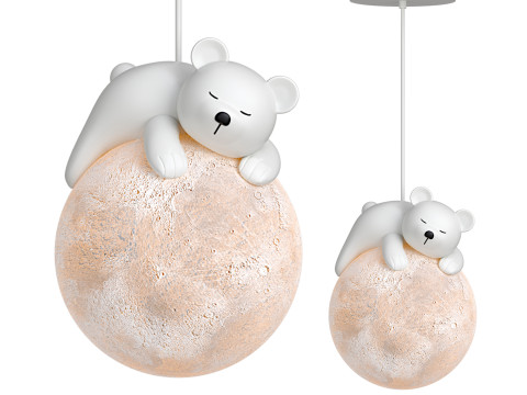 LED pendant lights in the shape of a bear Model 3D