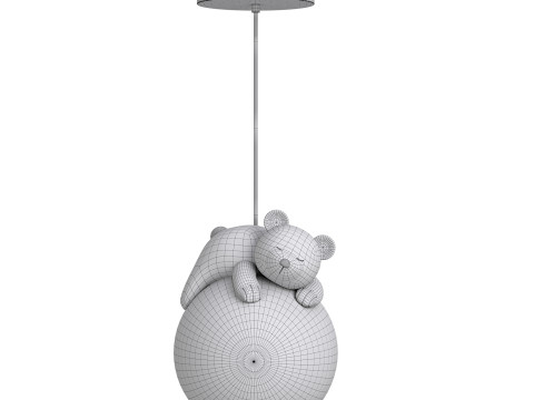 LED pendant lights in the shape of a bear Model 3D