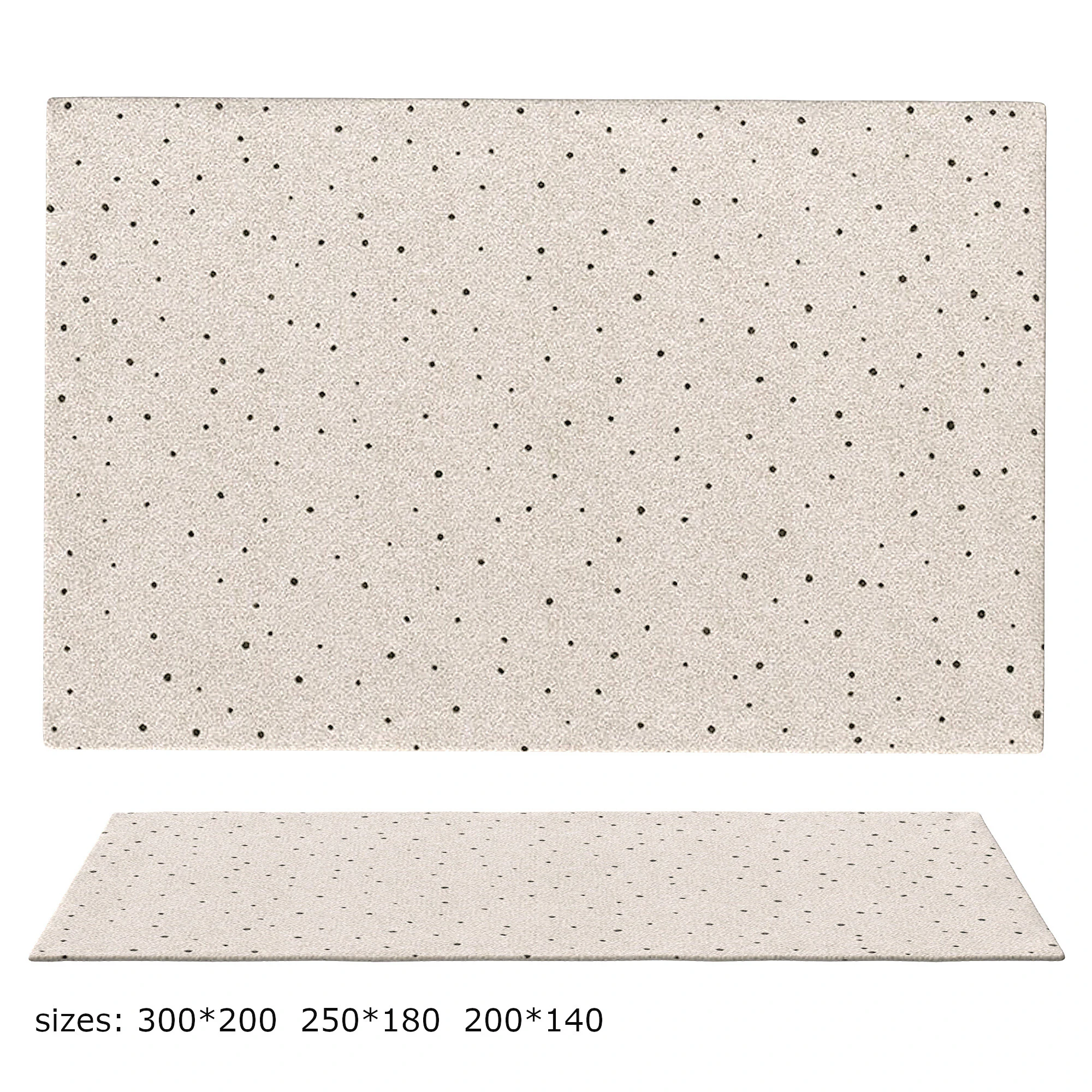 Tappeto color crema per soggiorno e camera da letto Modello 3D .c4d .max .obj .3ds .fbx .stl .blend 