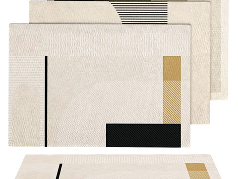 SET OF LIGHT COLOR CARPETS 03 3D Model