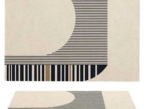 SET DI TAPPETI CHIARI 03 Modello 3D