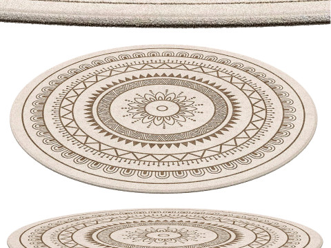CONTEMPORARY ROUND RUG 3D Model