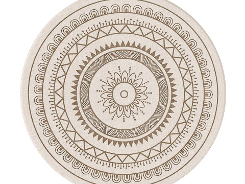 CONTEMPORARY ROUND RUG 3D 模型