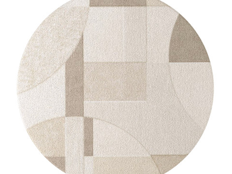Modern Round Area Rug 02 3D Model