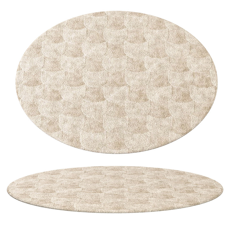 CONTEMPORARY ROUND RUG 04 3D Model .c4d .max .obj .3ds .fbx .stl .blend 