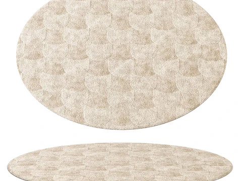 コンテンポラリーラウンドラグ04 3Dモデル