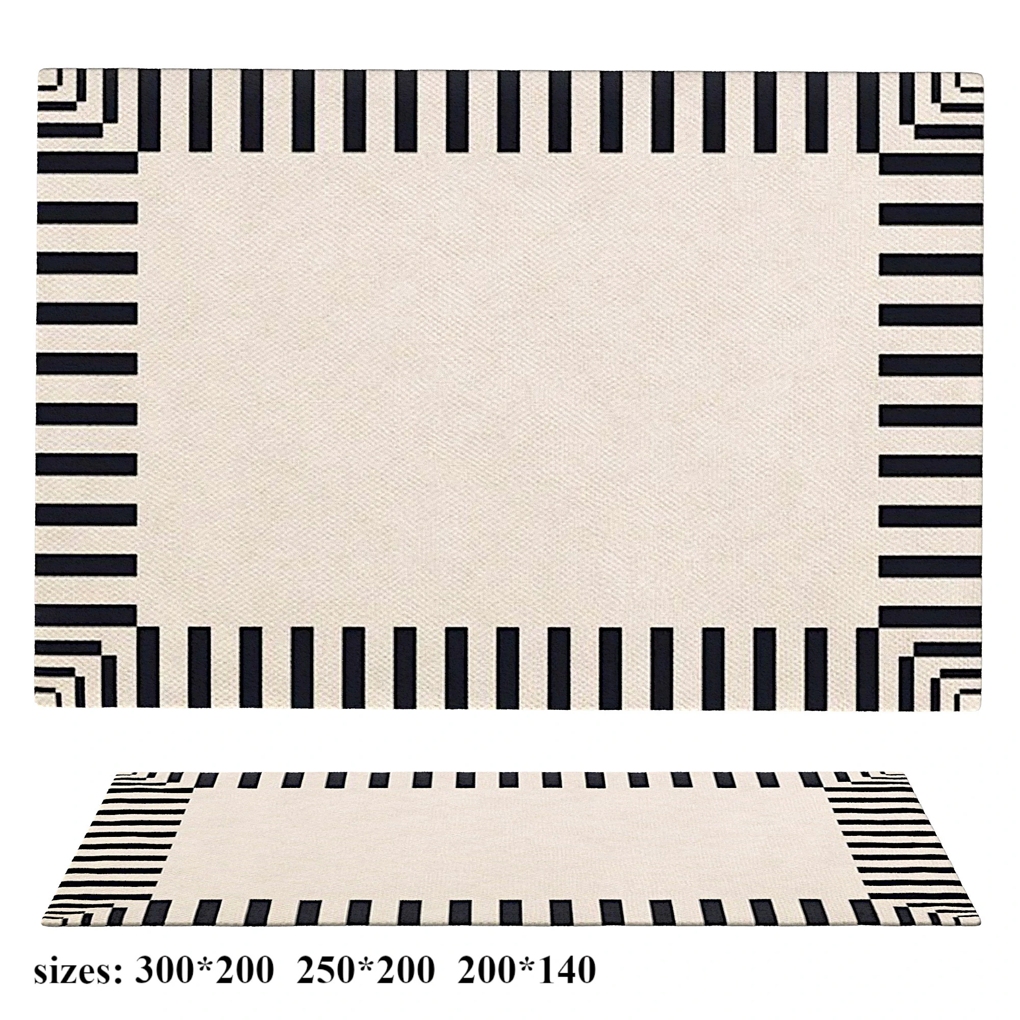 Large Geometric Modern Rugs 03 3D Model .c4d .max .obj .3ds .fbx .stl .blend