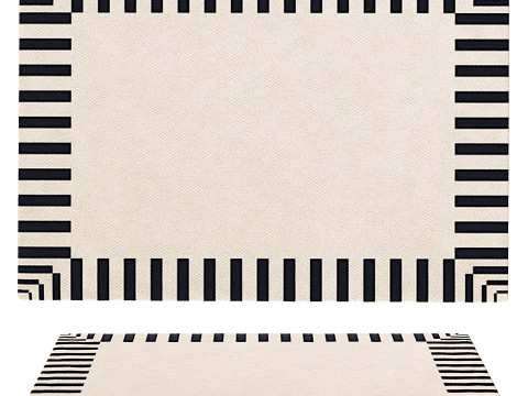 Large Geometric Modern Rugs 03 3D Model