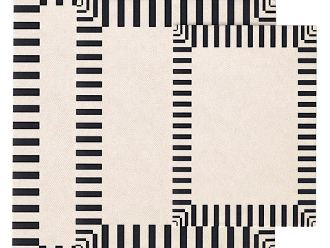 Large Geometric Modern Rugs 03 3D Model