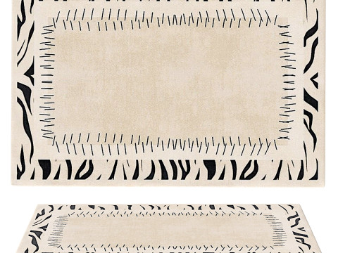 Wabi-sabi style modern area rugs 3D Model