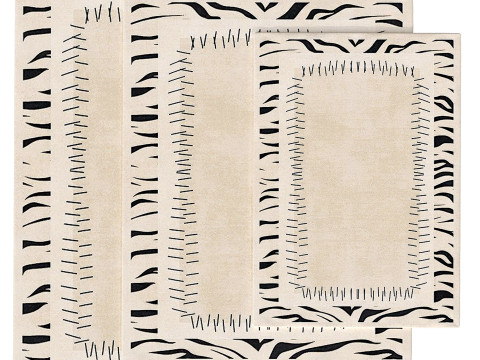 Wabi-sabi style modern area rugs Modello 3D