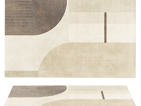 Abstract Contemporary Modern Rugs for Living Room and bedroom 02 3D Model