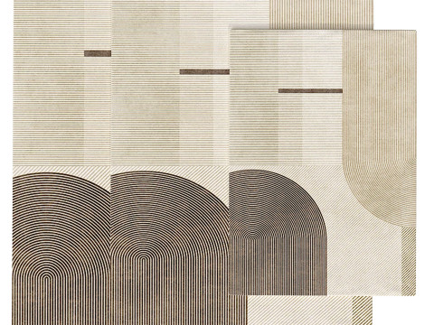 Abstract Contemporary Modern Rugs for Living Room and bedroom 02 Model 3D