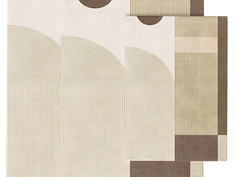 Abstract Contemporary Modern Rugs for Living Room and bedroom 03 3D Model