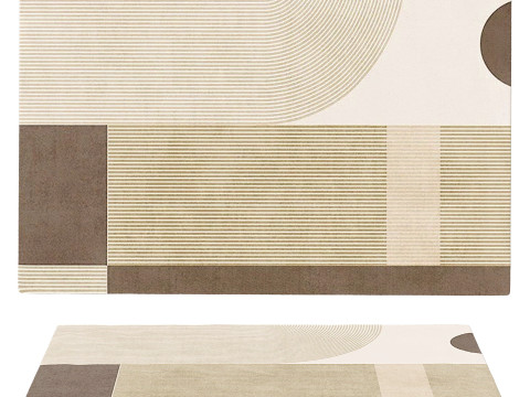 Abstract Contemporary Modern Rugs for Living Room and bedroom 03 3D 模型