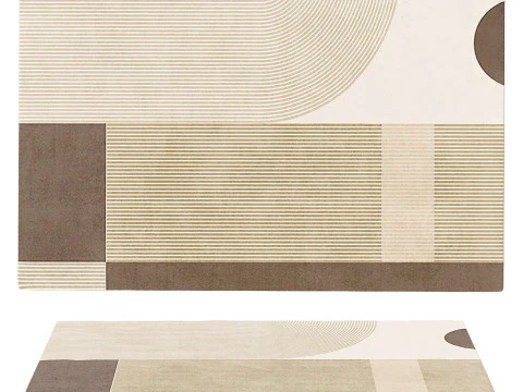 Abstract Contemporary Modern Rugs for Living Room and bedroom 03 3D Model