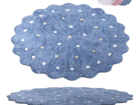ALFOMBRA LAVABLE GALLETA LORENA CANALS Modelo 3D