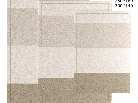 Modern Rugs for dining room bedroom and kitchen 3D Model
