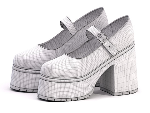 MARY JANE SHOES 3D Модель