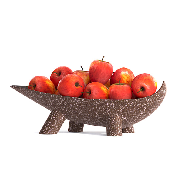 Apples on a Vase 3D Model .c4d .max .obj .3ds .fbx .stl .blend 