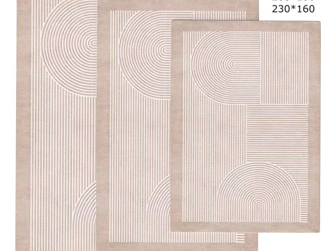 Contemporary Floor Carpets under Sofa 3D मॉडल
