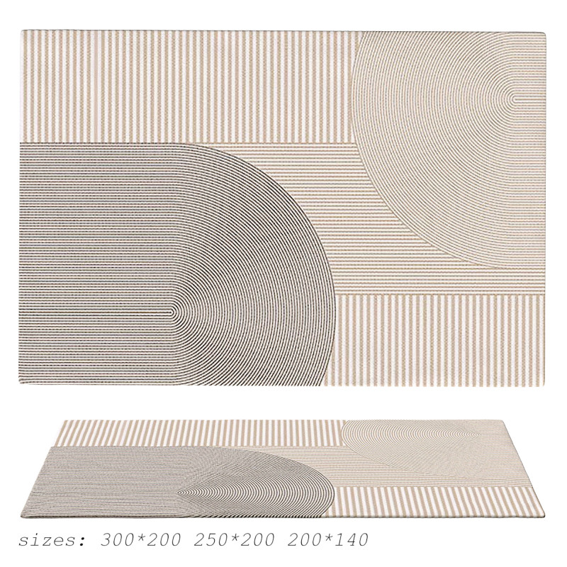 Abstract Contemporary Modern Rugs for Living Room and bedroom 04 3D Модель .c4d .max .obj .3ds .fbx .stl .blend 