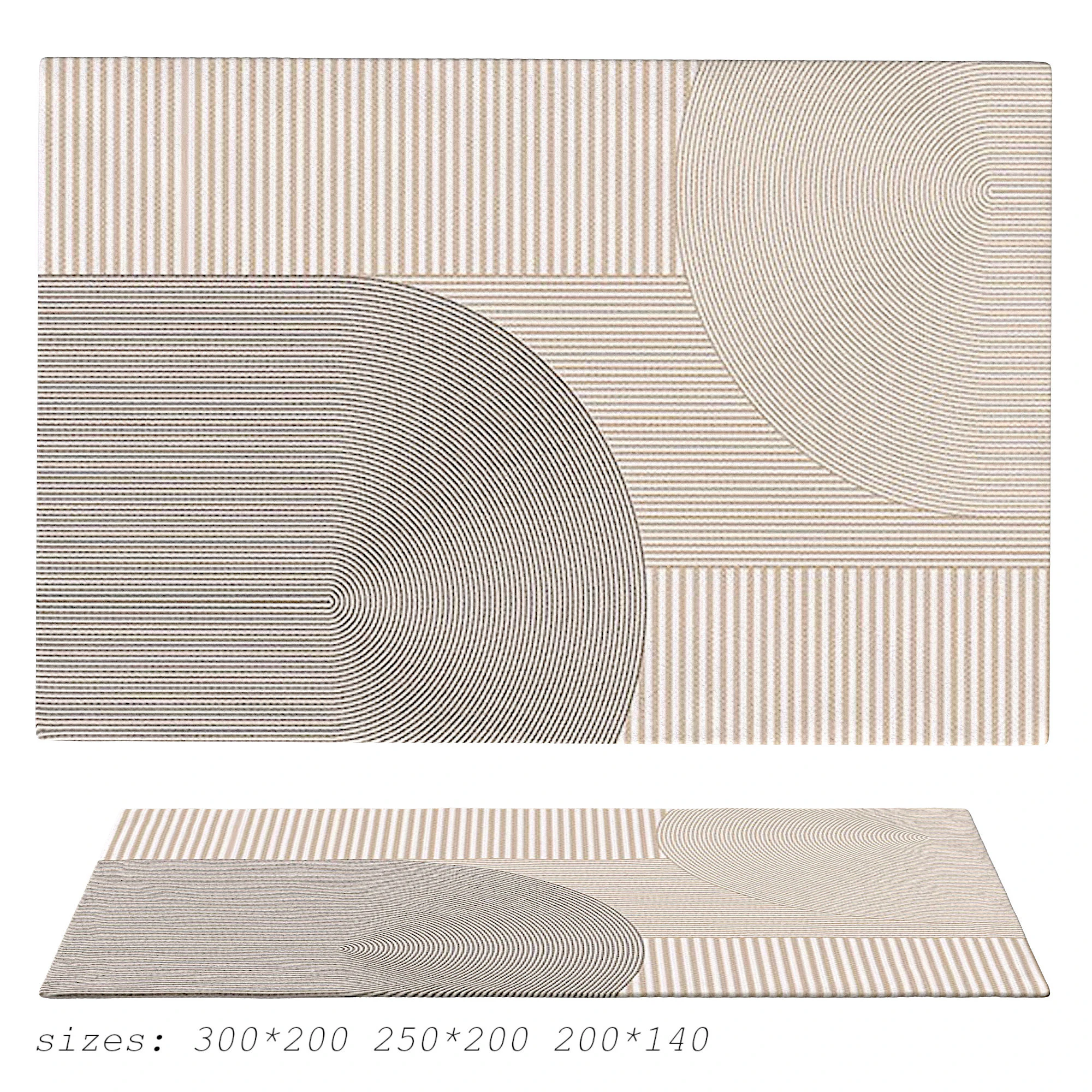 Abstract Contemporary Modern Rugs for Living Room and bedroom 04 3D Model .c4d .max .obj .3ds .fbx .stl .blend 