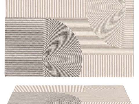 Abstract Contemporary Modern Rugs for Living Room and bedroom 04 3D Model