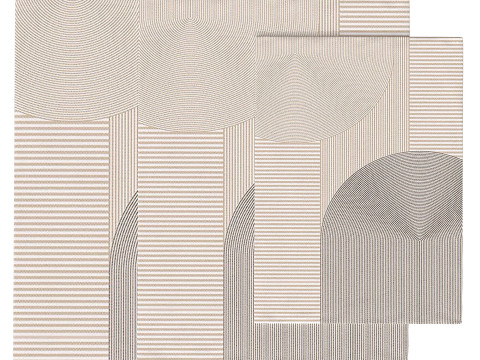 Abstract Contemporary Modern Rugs for Living Room and bedroom 04 3D Модель