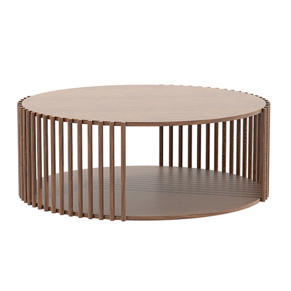 Contemporary Table Coffe Table Central Table and Cocktail Table Walnut 3D Модель .c4d .max .obj .3ds .fbx .stl .blend 