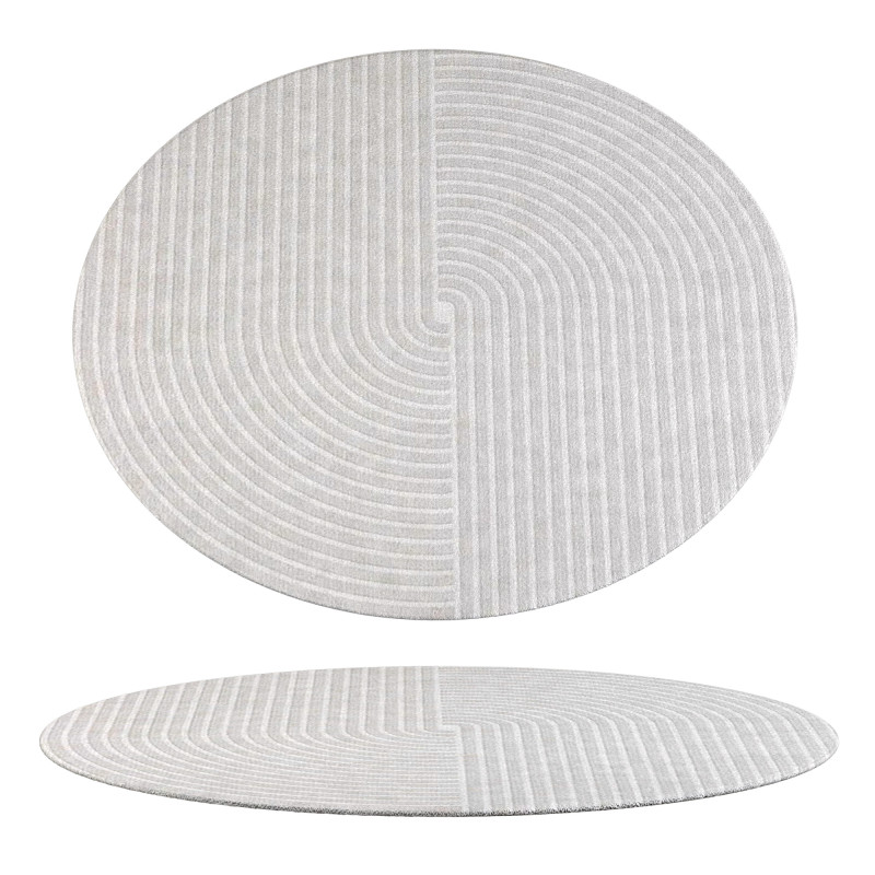 Round Modern Rug under Coffee Table Modelo 3D .c4d .max .obj .3ds .fbx .stl .blend 