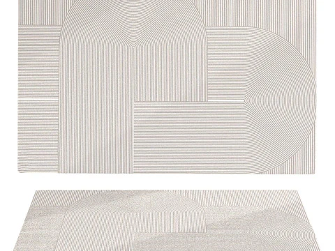 Tapetes modernos para sala de estar Modelo 3D