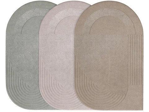 CIRCULAR WOOL RUG SAGE 3D Model