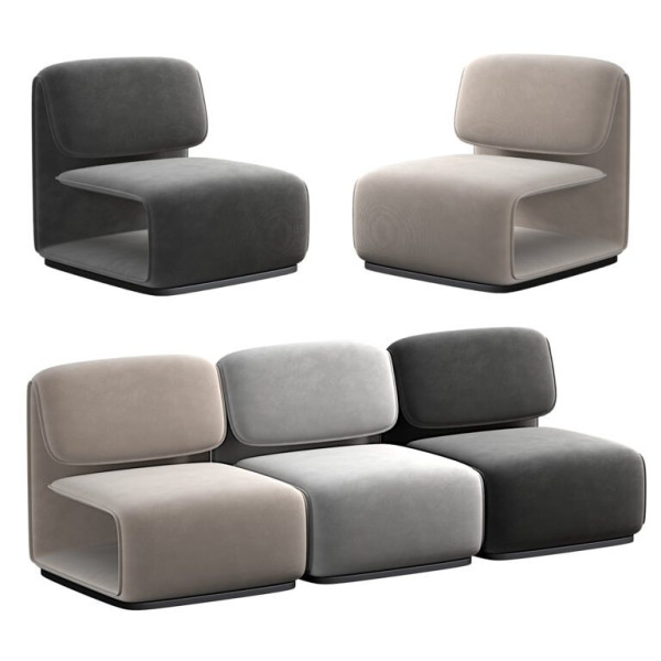 Victoire sofa chair 3D Модель .c4d .max .obj .3ds .fbx .stl .blend 