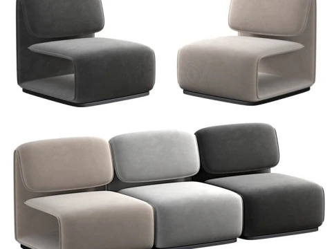 Victoire sofa chair 3D Model