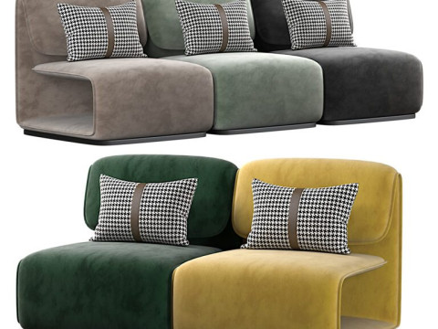 Sofa Scandinavian Modern Simple 3D Model
