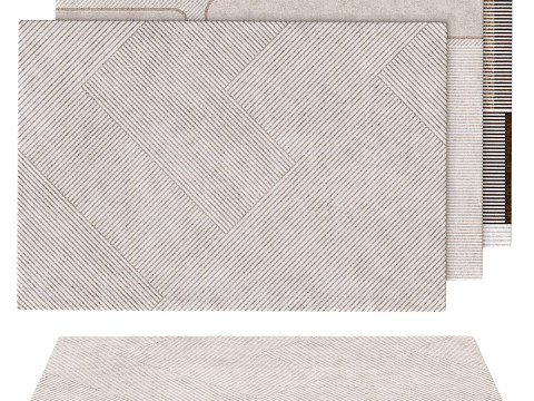 SET OF LIGHT COLOR CARPETS 3D Model