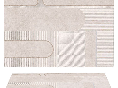 SET OF LIGHT COLOR CARPETS Modelo 3D