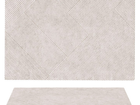 SET OF LIGHT COLOR CARPETS Modelo 3D