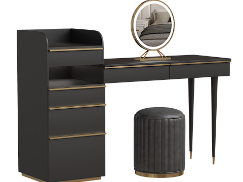 Makeup Vanity Set Dressing Table with Lighted Mirror HOMARY 3D Модель